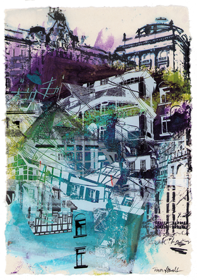 C3, Mischtechnik auf Buttenpapier