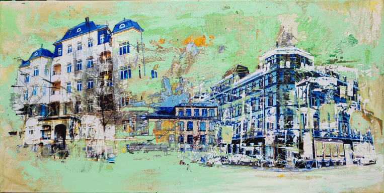 Im Moment, Mischtechnik auf Leinwand